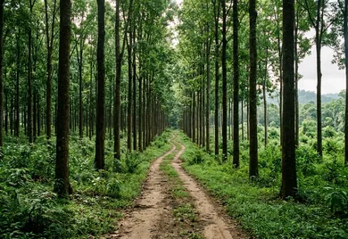 Managed hardwood plantation and agro-forestry cultivation site
